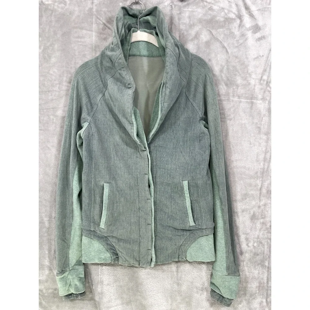 Lululemon To Class Jacket Size 6 Burlap Textured Sage Green Deep Shore